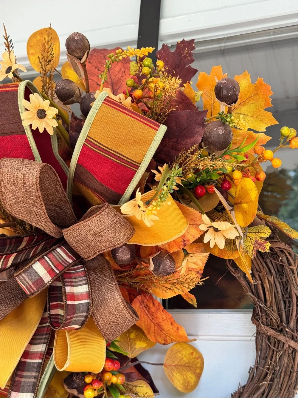 Vibrant Autumn Harvest Foliage Wreath